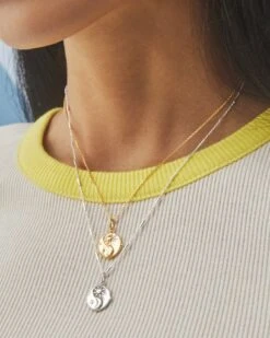 Sun & Moon Charm 18k Gold Vermeil -Jewelry Shop 0001 kendra scott sun and moon charm necklace 1