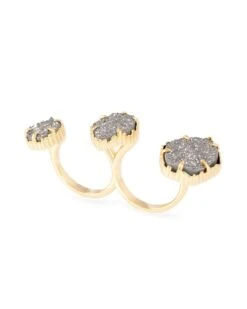 Naomi Gold Double Ring In Platinum Drusy -Jewelry Shop 842177087213 01 default lg