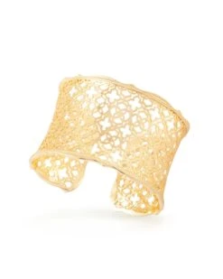 Candice Gold Cuff Bracelet In Gold Filigree Mix -Jewelry Shop 842177132937 01 default lg