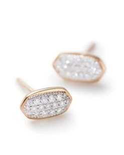 Amelee Earrings In Pave Diamond And 14k Rose Gold -Jewelry Shop 842177137581 2 default lg