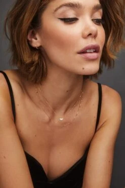 Jett 14k Yellow Gold Huggie Earrings In White Diamond -Jewelry Shop KS21 FINE 1960