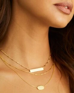 Allison Pendant Necklace In 18k Yellow Gold Vermeil -Jewelry Shop Kendra Scott Allison Pendant Necklace Gold Vermeil 01