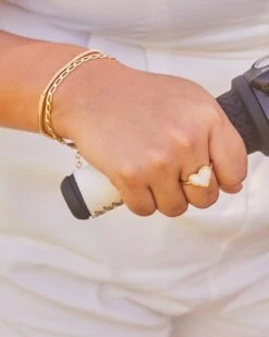 Ari Heart Gold Band Ring In Iridescent Drusy -Jewelry Shop Kendra Scott Ari Band Ring Iridescent Drusy Gold 00