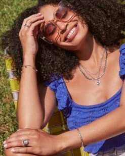 Brielle Chain Bracelet In Silver -Jewelry Shop Kendra Scott Brielle Chain Bracelet Rhodium 00