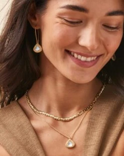 Brielle Chain Necklace In Gold -Jewelry Shop Kendra Scott Brielle Chain Necklace Gold 00