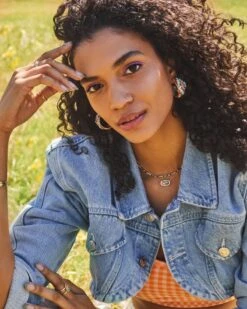 Britt Gold Hoop Earrings In Red Mix -Jewelry Shop Kendra Scott Britt Hoop Earrings Red Mix Gold 00