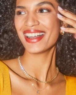 Carmen Gold Tennis Necklace In White Crystal -Jewelry Shop Kendra Scott Carmen Tennis Necklace White Crystal Gold 00 1