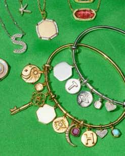 Charm Bangle Bracelet In Sterling Silver 7 Charm Bangle Bracelet In Sterling Silver -Jewelry Shop Kendra Scott Charm Bangle Bracelet Sterling Silver 00