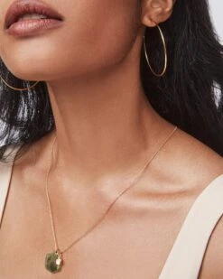 22 Inch Ball Chain Necklace In 18k Gold Vermeil -Jewelry Shop Kendra Scott Charm Bundle Davis Charm Davie Rock Crystal Birthstone Gold 00