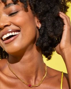 Davie 18k Gold Vermeil Huggie Earrings In White Topaz -Jewelry Shop Kendra Scott Davie Huggie Earring Pave Gold Vermeil 00