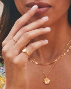 Davis Signet Ring In 18k Gold Vermeil -Jewelry Shop Kendra Scott Davis Signet Pinky Ring Size Gold Vermeil 00