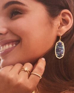 Emilie Gold Double Band Ring In Iridescent Drusy -Jewelry Shop Kendra Scott Emilie Band Ring Iridescent Drusy Gold 01