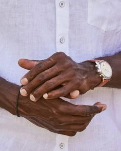 Evans Stainless Steel 44mm Field Watch In Ivory -Jewelry Shop Kendra Scott Evans Field Watch Eggshell Brown Leather Stainless Steel 00