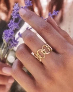 Fallyn Band Ring In Gold -Jewelry Shop Kendra Scott Fallyn Band Ring Gold 00