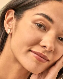 Grayson Gold Stud Earrings In Iridescent Drusy -Jewelry Shop Kendra Scott Grayson Stud Earring Iridescent Drusy Gold 01