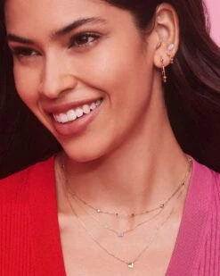 Isabella 14k Yellow Gold Pendant Necklace In White Diamond -Jewelry Shop Kendra Scott Isabella Pendant Necklace Yellow Gold 01 1