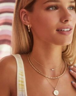 Juliette Gold Pendant Necklace In White Crystal 9 Juliette Gold Pendant Necklace In White Crystal -Jewelry Shop Kendra Scott Juliette Pendant Necklace Gold 00