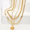 Dira Coin Necklace Layering Set In Gold -Jewelry Shop Kendra Scott July Necklace Bundle 4 Gold 00