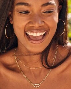 Keeley 50mm Hoop Earrings In 18k Gold Vermeil -Jewelry Shop Kendra Scott Keeley Hoop Earring Gold 00