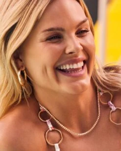 Larsan Gold Tennis Set Of 2 In White Crystal -Jewelry Shop Kendra Scott Laresen Tennis Necklace White Crystal Gold 00