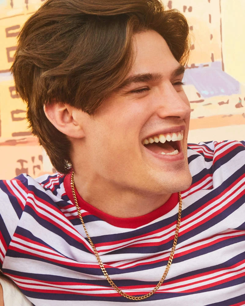 Curb Chain Necklace In 18k Oxidized Yellow Gold Vermeil 5 Curb Chain Necklace In 18k Oxidized Yellow Gold Vermeil - Image 3