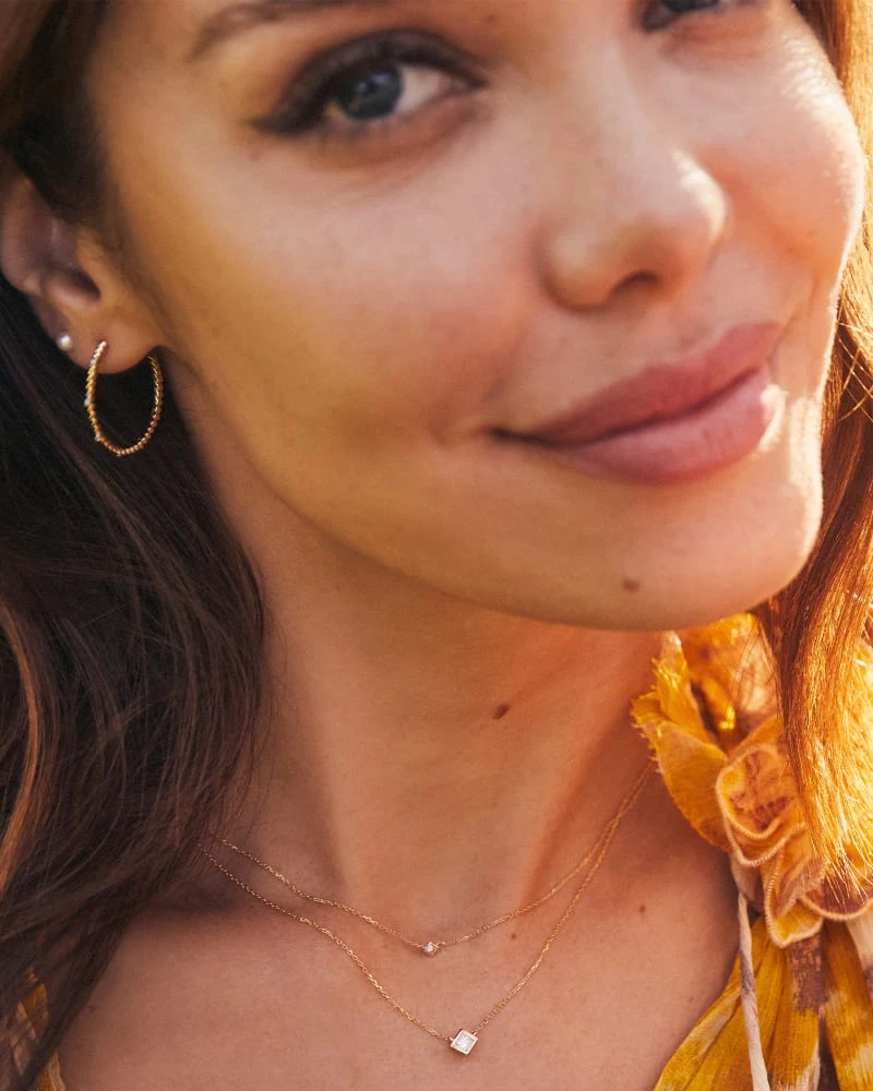 Michelle 14k Yellow Gold Pendant Necklace In White Diamond, .16ct 4 Michelle 14k Yellow Gold Pendant Necklace In White Diamond, .16ct - Image 2