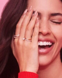 Pave Heart Padlock 14k Yellow Gold Band Ring In White Diamond 6 Pave Heart Padlock 14k Yellow Gold Band Ring In White Diamond -Jewelry Shop Kendra Scott Pave Heart Band Ring Yellow Gold 00