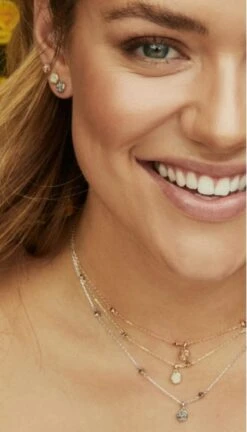 Nola Gold Pendant Necklace In Iridescent Drusy -Jewelry Shop Nola