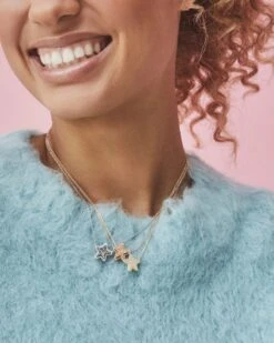 Jae Star Silver Pendant Necklace In Platinum Drusy -Jewelry Shop kendra scott 0010 jae star pendant necklace