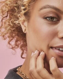 Lightning Bolt Mini Stud Earrings In 18k Gold Vermeil -Jewelry Shop kendra scott 0015 lightning bolt mini stud gold