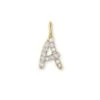 14k Yellow Gold Letter A Charm In White Diamond 1 14k Yellow Gold Letter A Charm In White Diamond -Jewelry Shop kendra scott a charm 14k yellow gold diamond 00 lg