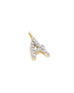 14k Yellow Gold Letter A Charm In White Diamond -Jewelry Shop kendra scott a charm 14k yellow gold diamond 01 lg