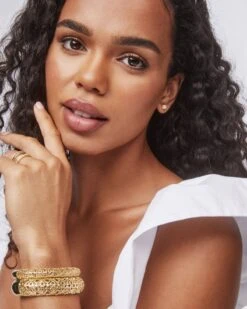 Abbie Bangle Bracelet In Gold -Jewelry Shop kendra scott abbie bangle bracelet gold