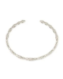 Abbie Cuff Bracelet In Silver -Jewelry Shop kendra scott abbie cuff bracelet rhodium 01 lg