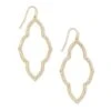 Abbie Gold Open Frame Earrings In White Crystal 1 Abbie Gold Open Frame Earrings In White Crystal -Jewelry Shop kendra scott abbie open frame earring gold white cz 00 lg