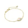 Abbie Gold Satellite Chain Bracelet In Dichroic Glass -Jewelry Shop kendra scott abbie satellite chain bracelet gold dichroic glass 00