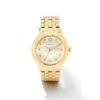 Alex Gold Tone Stainless Steel 35mm Diamond Dial Watch In Ivory Mother-of-Pearl -Jewelry Shop kendra scott alex 35mm diamond dial watch gold ivory mop 00