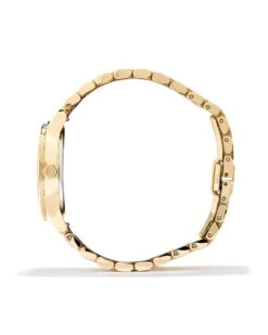 Alex Gold Tone Stainless Steel 35mm Watch In Ivory Mother-of-Pearl -Jewelry Shop kendra scott alex 35mm watch gold ivory mop 02