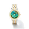 Alex Two Tone Stainless Steel 35mm Watch In Abalone -Jewelry Shop kendra scott alex 35mm watch gold stainless abalone shell 00