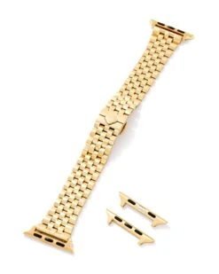 Alex 5 Link Watch Band In Gold Tone Stainless Steel -Jewelry Shop kendra scott alex 5 link watch band gold 01
