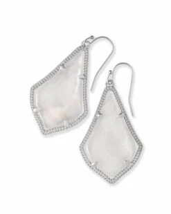 Alex Silver Drop Earrings In Ivory Pearl