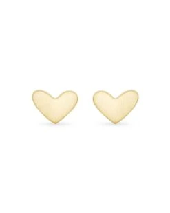 Ari Heart Stud Earrings In 18k Gold Vermeil
