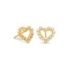 Ari Heart Gold Stud Earrings In White Crystal -Jewelry Shop kendra scott ari heart crystal stud earrings gold white crystal 00 lg