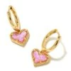 Ari Heart Gold Huggie Earrings In Bubblegum Pink Kyocera Opal 2 Ari Heart Gold Huggie Earrings In Bubblegum Pink Kyocera Opal -Jewelry Shop kendra scott ari heart huggie earrings gold bubblegum pink kyocera opal 00