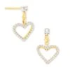 Open Heart 14k Yellow Gold Drop Earrings In White Diamond -Jewelry Shop kendra scott ari open heart drop earrings 14k yellow gold white diamond 00 lg