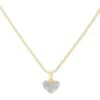Ari Pave Heart 18k Yellow Gold Vermeil Charm Necklace In White Diamond -Jewelry Shop kendra scott ari pave heart charm necklace gold vermeil white diamond 00 hires