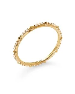 Astrid 14k Yellow Gold Ring In White Diamond -Jewelry Shop kendra scott astrid band ring 14K gold white diamond 01 lg