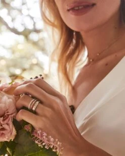 Astrid 14k Yellow Gold Ring In White Diamond -Jewelry Shop kendra scott astrid band ring 14k yellow gold white diamond 1