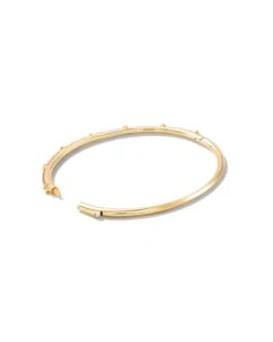 Astrid 14k Yellow Gold Bangle Bracelet In White Diamond 5 Astrid 14k Yellow Gold Bangle Bracelet In White Diamond -Jewelry Shop kendra scott astrid bangle 14k yellow gold white diamond 01