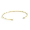 Audrey 14k Yellow Gold Cuff Bracelet In White Diamond